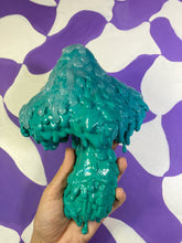 Load image into Gallery viewer, Melting mushroom sculpture (teal)
