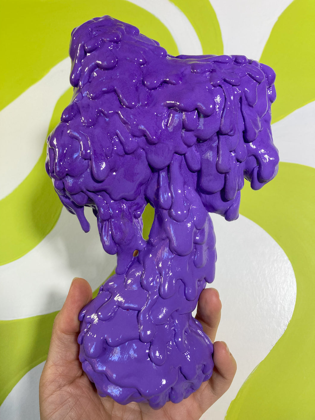 Melting mushroom sculpture (Lavender)
